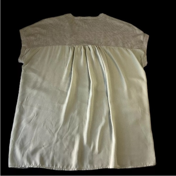 LOFT by Ann Taylor Women’s M knit pullover Celery green v-neck - Picture 3 of 10